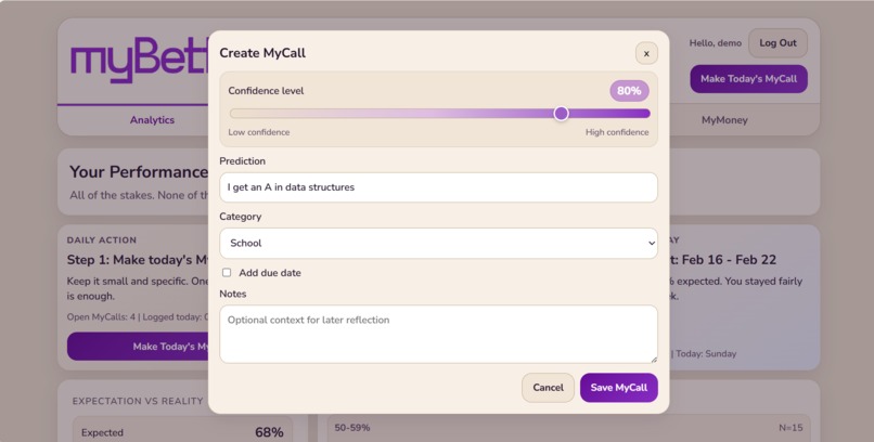 myBetty – screenshot 2