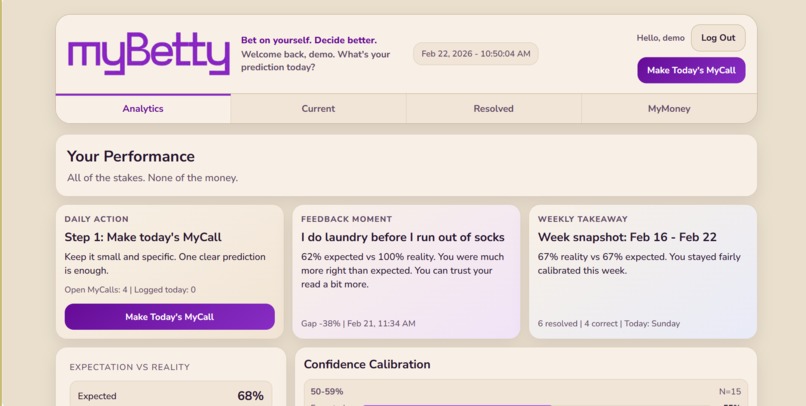 myBetty – screenshot 1