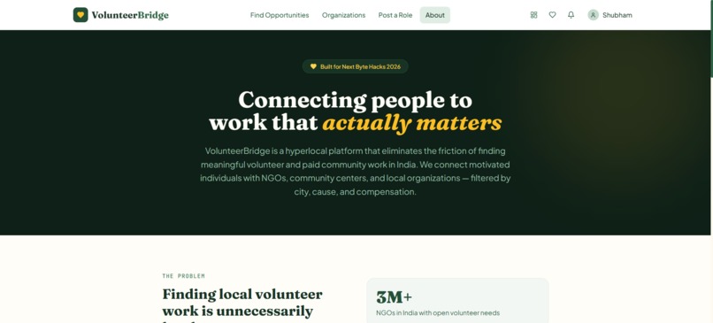 VolunteerBridge – screenshot 1