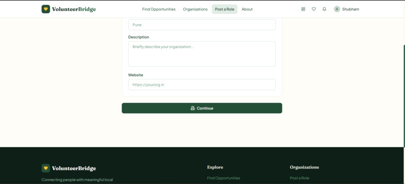 VolunteerBridge – screenshot 2