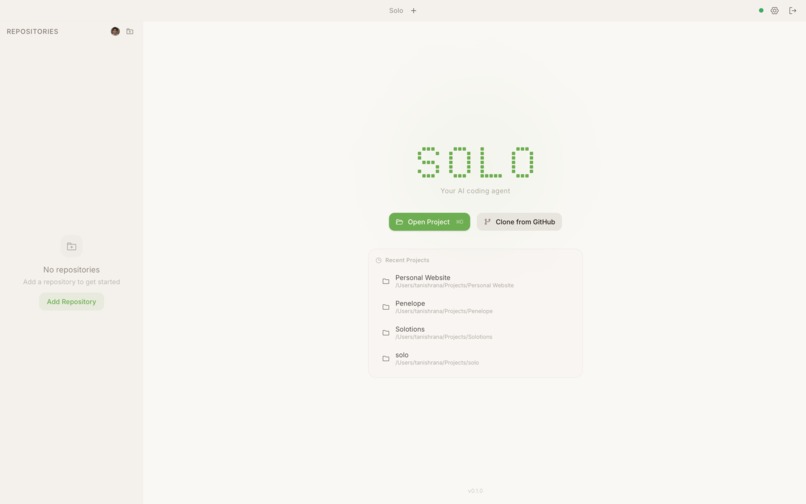Solo-IDE – screenshot 1