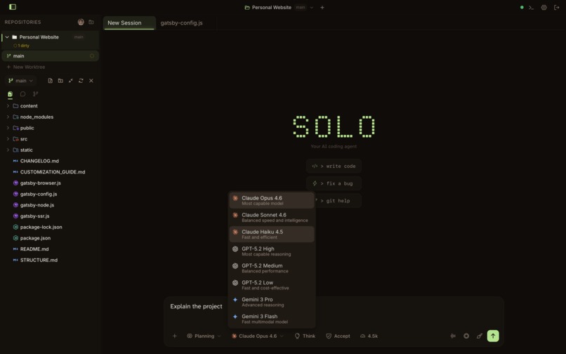 Solo-IDE – screenshot 5