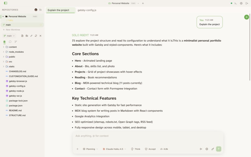 Solo-IDE – screenshot 7