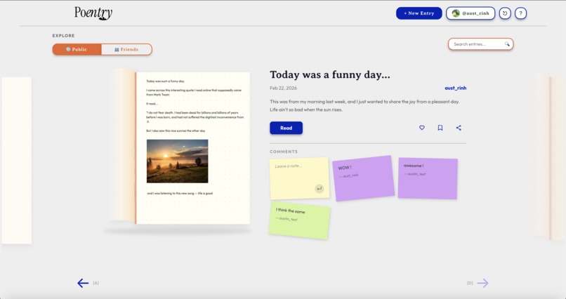 Poentry – screenshot 2