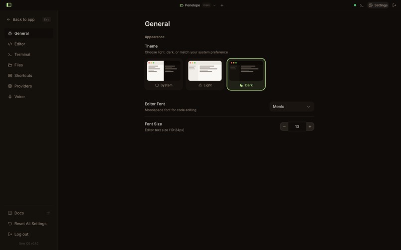Solo-IDE – screenshot 11