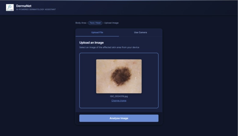 DermaNet – screenshot 2