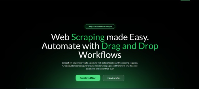 ScrapeFlow – No-Code Intelligent Web Scraping Platform – screenshot 1