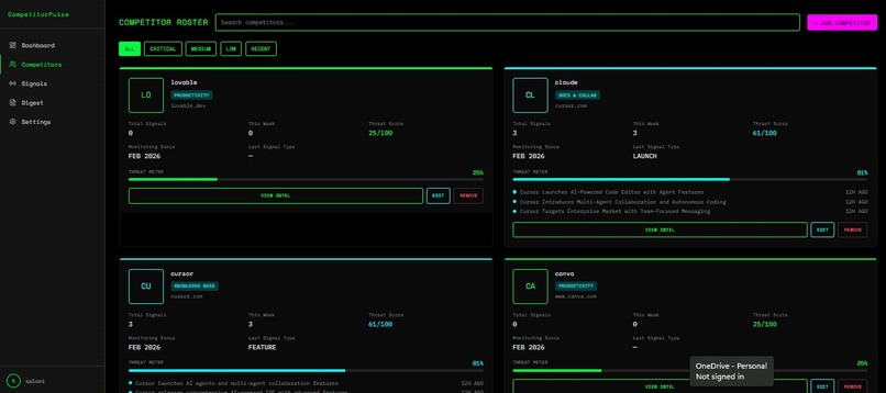CompetitorPulse – screenshot 3