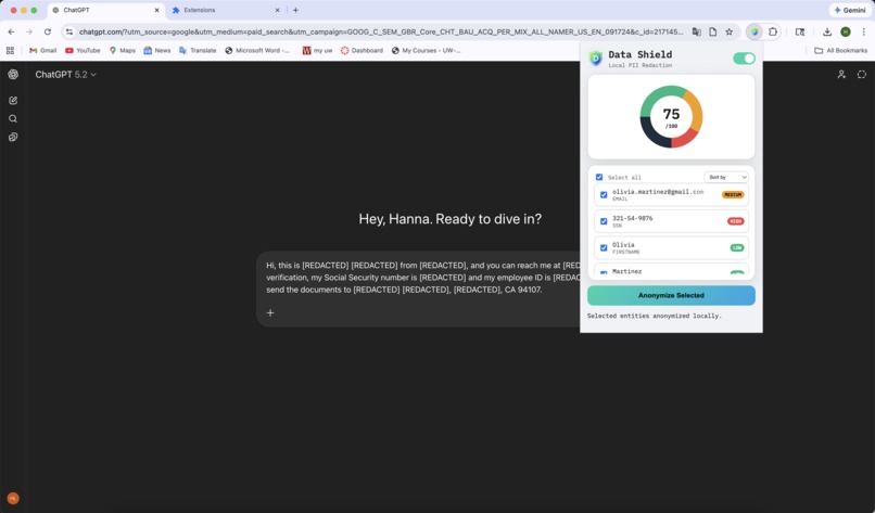 DataShield – screenshot 2