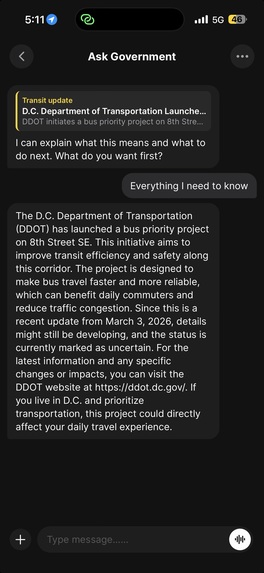 govLens – screenshot 2