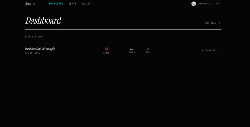 Apex: Accessibility Scanner with XRPL Escrow – screenshot 6