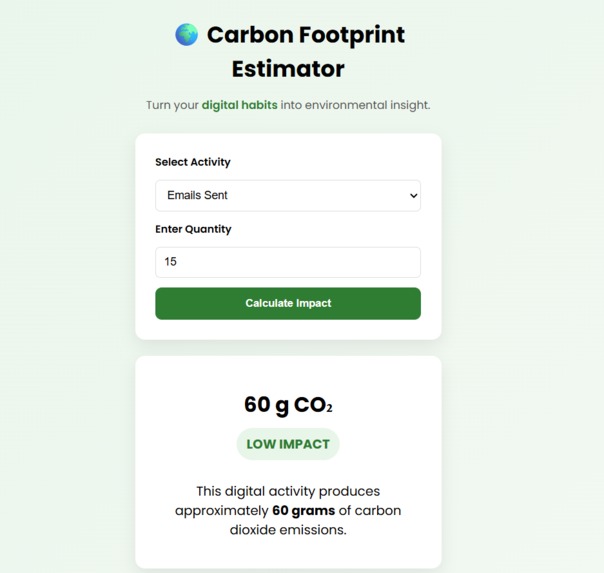 Carbon Footprint Estimator Lite – screenshot 1