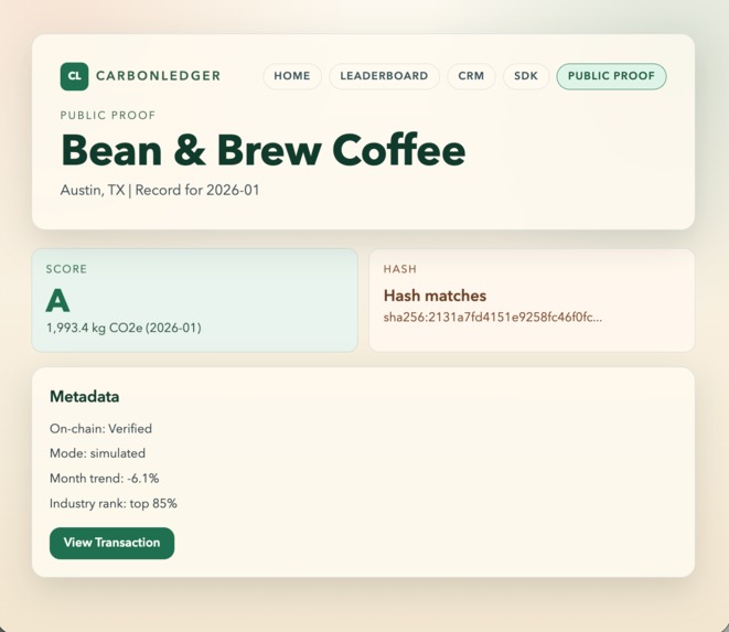CarbonLedger – screenshot 5