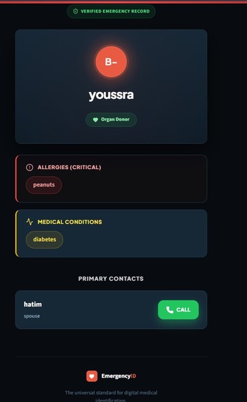 Emergency Digital Health ID – screenshot 1