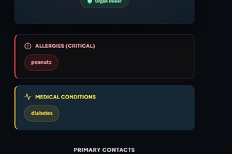 Emergency Digital Health ID