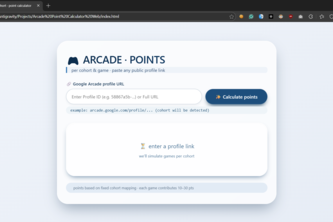 Arcade Point Calculator 