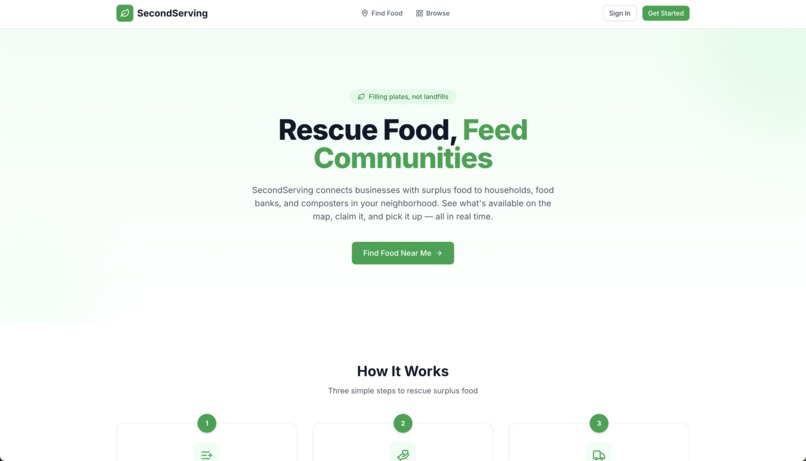 SecondServing – screenshot 1