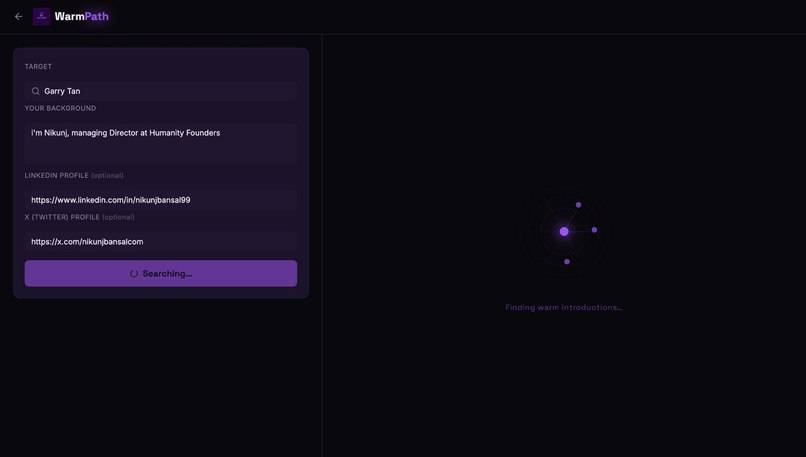 WarmPath - Dan and Nikunj – screenshot 2
