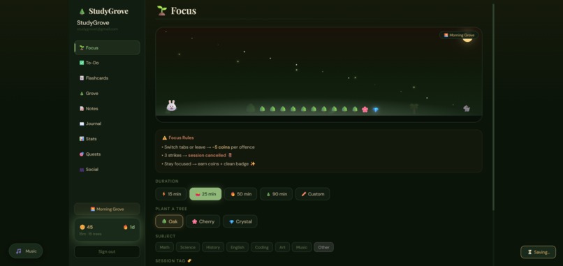 StudyGrove – screenshot 1