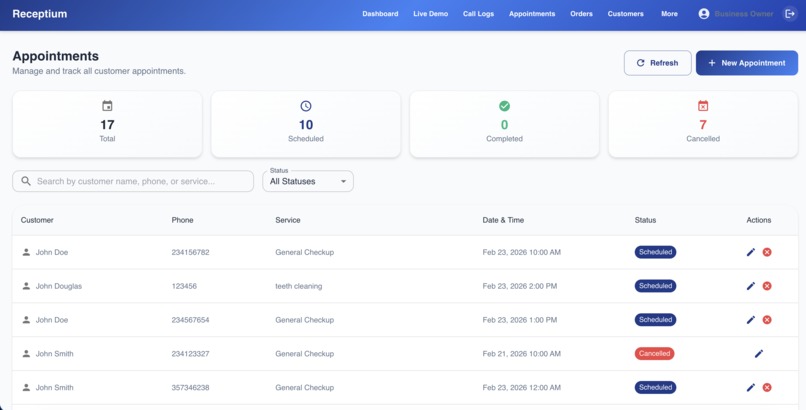 Receptium - Intelligent voice & chat automation – screenshot 2