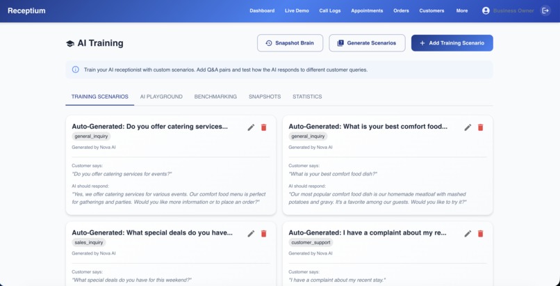 Receptium - Intelligent voice & chat automation – screenshot 5