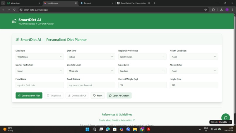 Smartdiet AI – screenshot 1