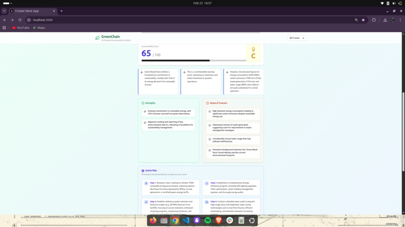 GreenChain– AI Sustainability Auditor for Small Businesses – screenshot 3