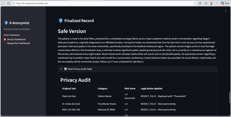 k-anonymist – screenshot 3