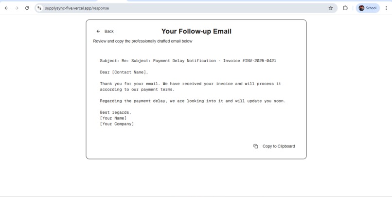 SupplySync – AI Assistant for Small Suppliers – screenshot 3