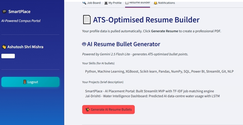 SmartPlace: AI-Powered Placement Portal – screenshot 5