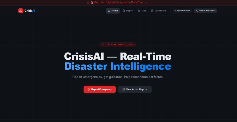 CrisisAI — Real-Time Disaster Intelligence Platform – screenshot 1