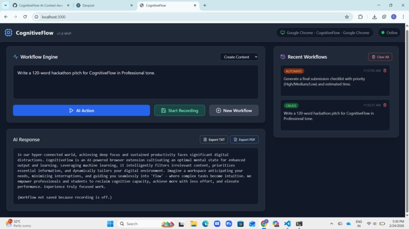 CognitiveFlow – AI Context Workflow Engine – screenshot 1