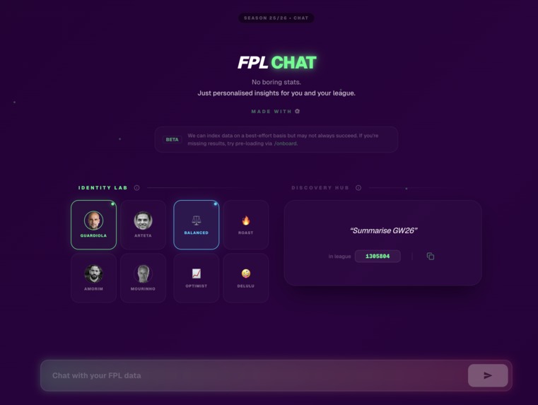 FPL Wrapped Chat – screenshot 1