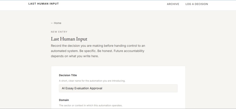 LAST HUMAN INPUT – screenshot 3