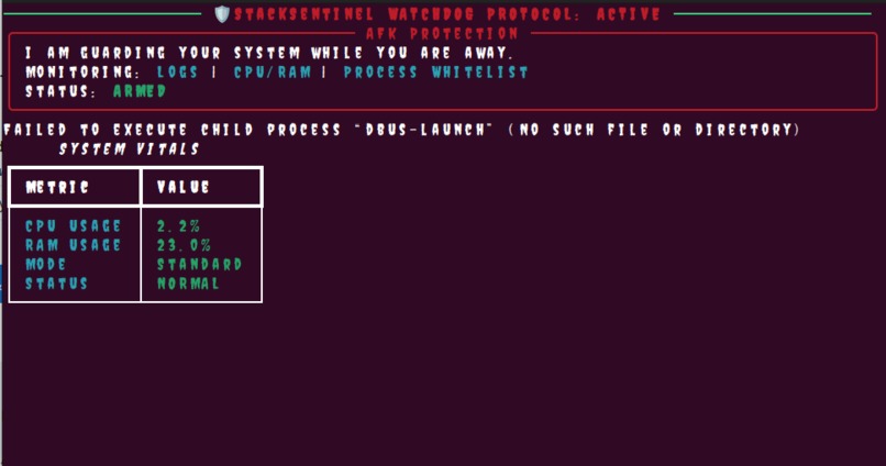 StackSentinel – screenshot 1