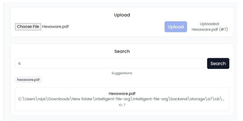 Intelligent File organization System – screenshot 1