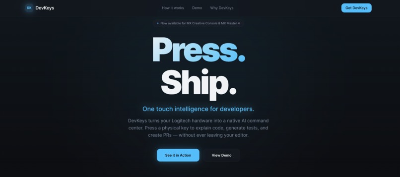 DevKeys: One-Touch Intelligence for Developers – screenshot 1