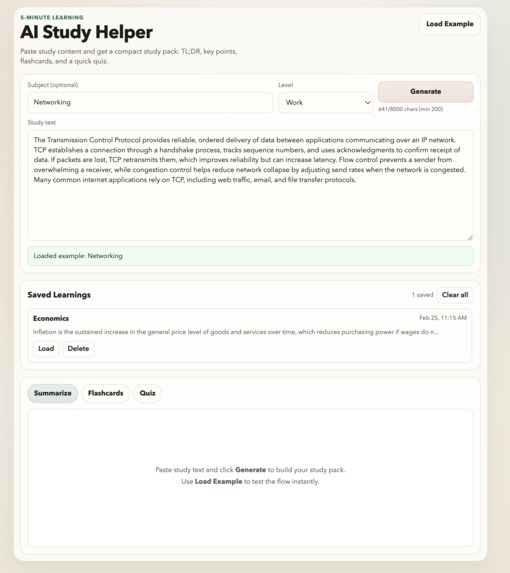 AI Study Helper – screenshot 2
