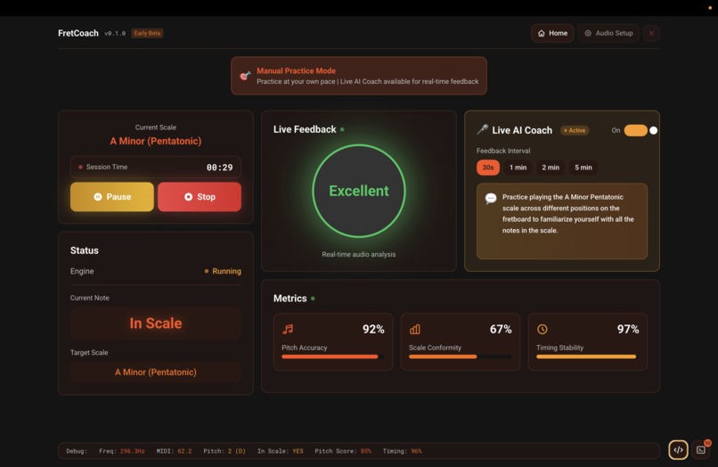 FretCoach - AI Powered Adaptive Guitar Training – screenshot 2