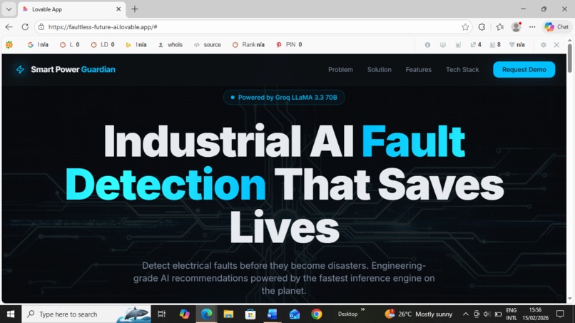 Smart Power Guardian – AI Fault Detection System – screenshot 1