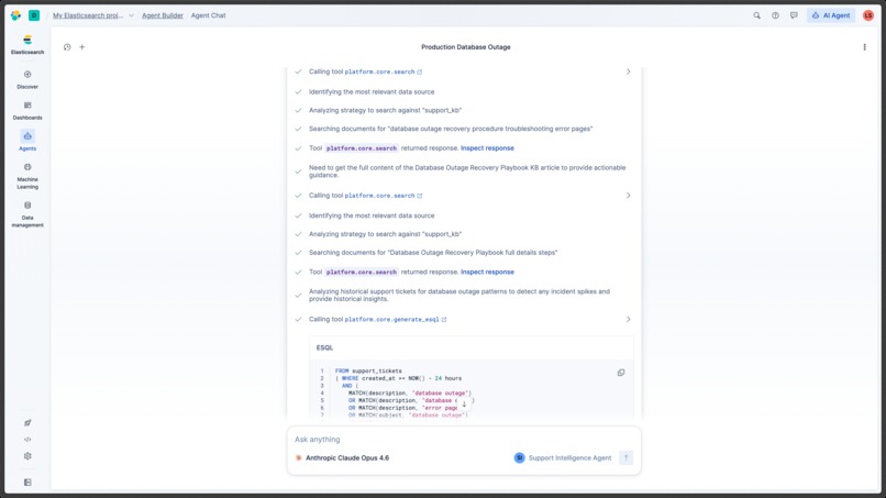Elasticsearch Support Intelligence Agent – screenshot 3