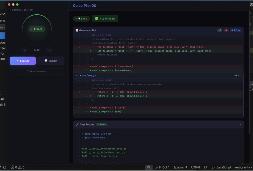 CursorPilot – Hardware-Controlled AI Fix Engine – screenshot 2