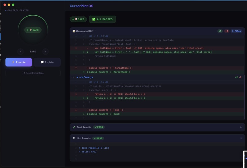 CursorPilot – Hardware-Controlled AI Fix Engine – screenshot 3