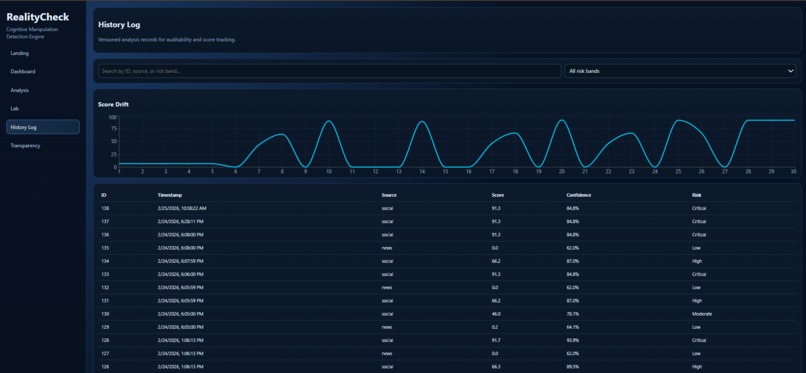 RealityCheck – AI Cognitive Manipulation Detection Engine – screenshot 3