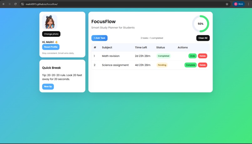 FocusFlow – screenshot 1