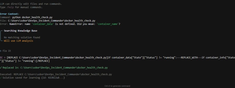 DevOps Incident Commander – screenshot 1