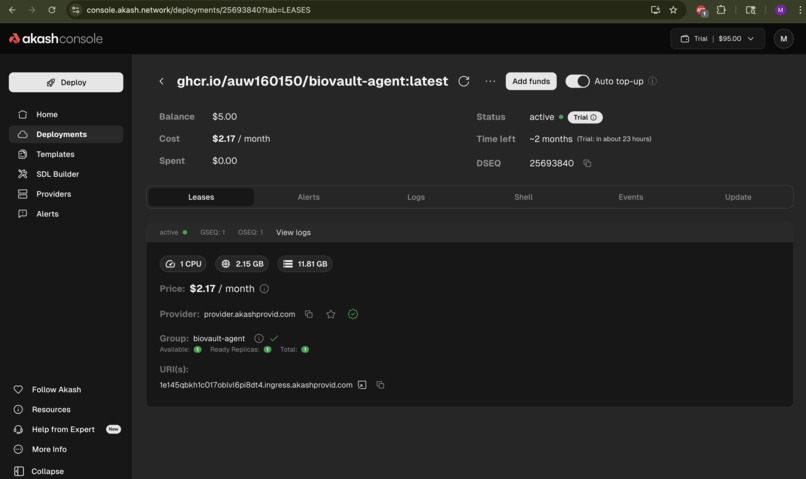 BioVault Agent – screenshot 1