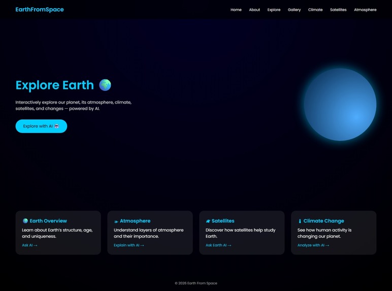 Earth From Space – AI Powered Planet Explorer – screenshot 5