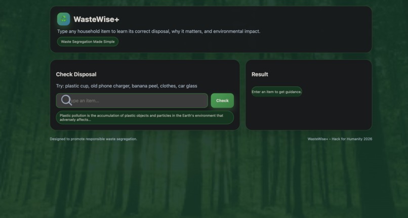 WasteWise+ – screenshot 1