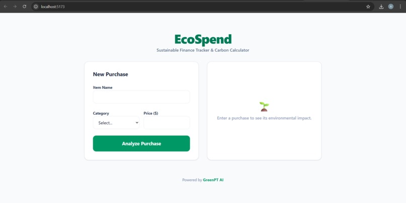 EcoSpend: Sustainable Finance Tracker – screenshot 2